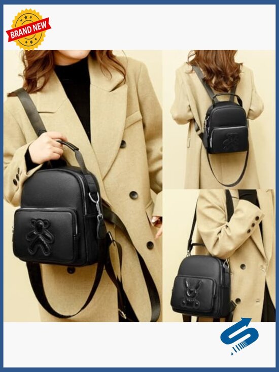 Mini Backpack Purse for Women PU Leather Convertible Travel  display picture 1